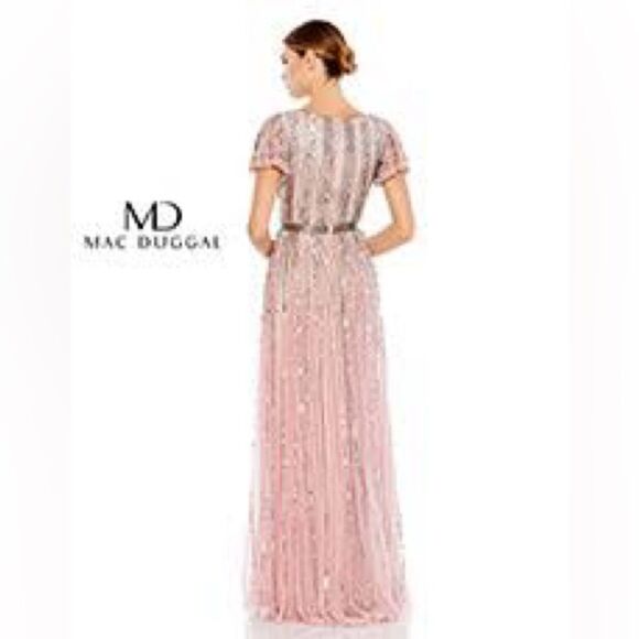 Mac Duggal 5444 Rose Pink/ Size 16 - Picture 3 of 8